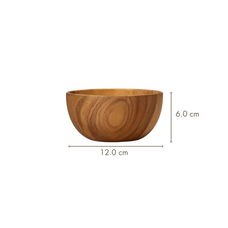 Elemental Acacia Wooden Bowl 12x6cm | Organic Balance – by sophi
