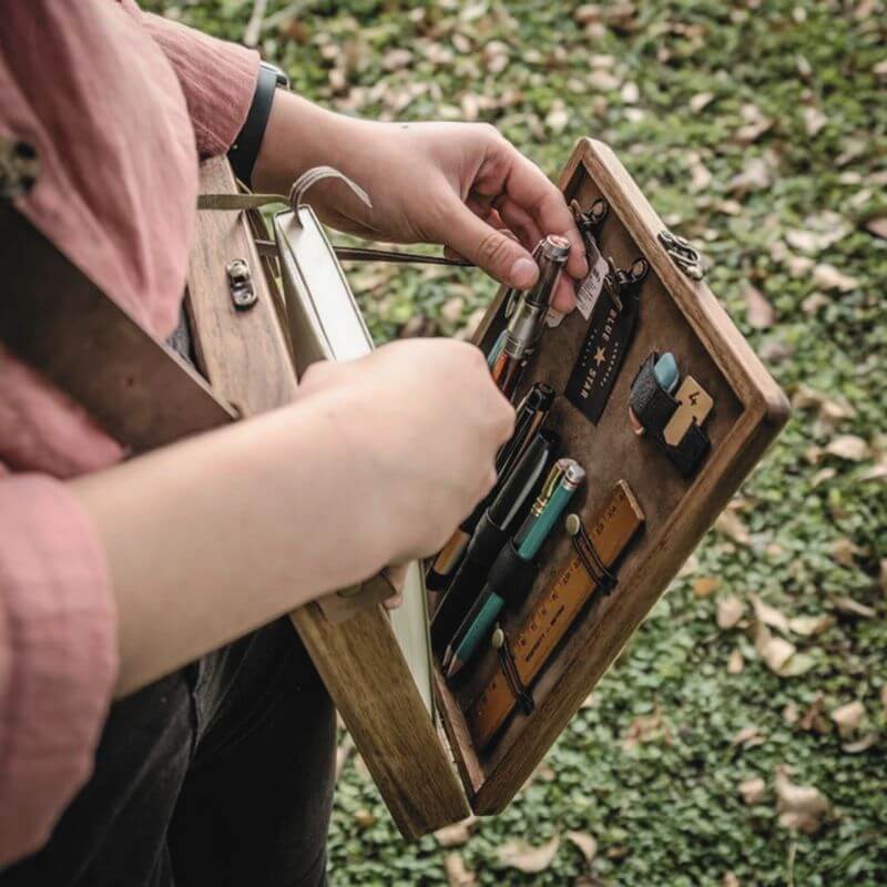 Work Wooden Writer’s Storage Bag | Portable Mindspace – by sophi