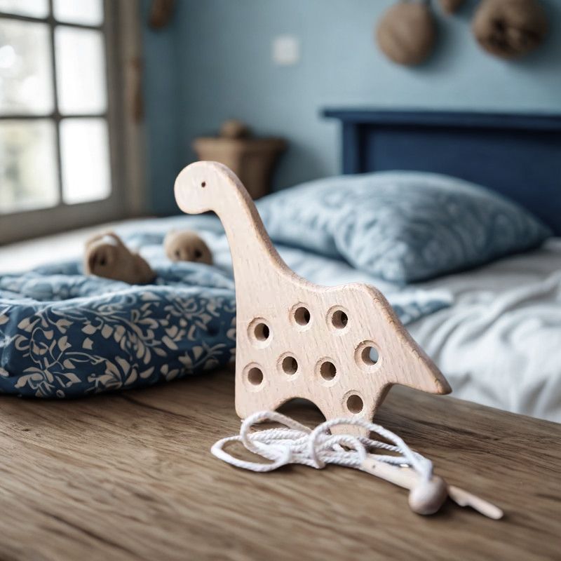 Artisan Montessori Lacing Toy | Handcrafted Focus
