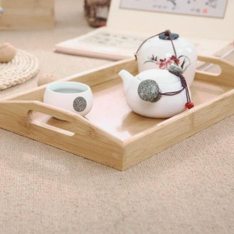 Tea Time Bamboo Serving Tray | Serene Ritual – by sophi