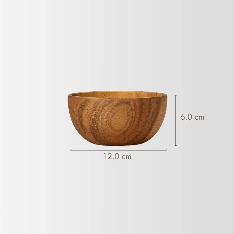 Elemental Acacia Wooden Bowl 12x6cm | Organic Balance – by sophi