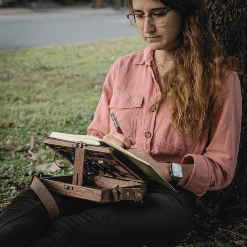 Work Wooden Writer’s Storage Bag | Portable Mindspace – by sophi