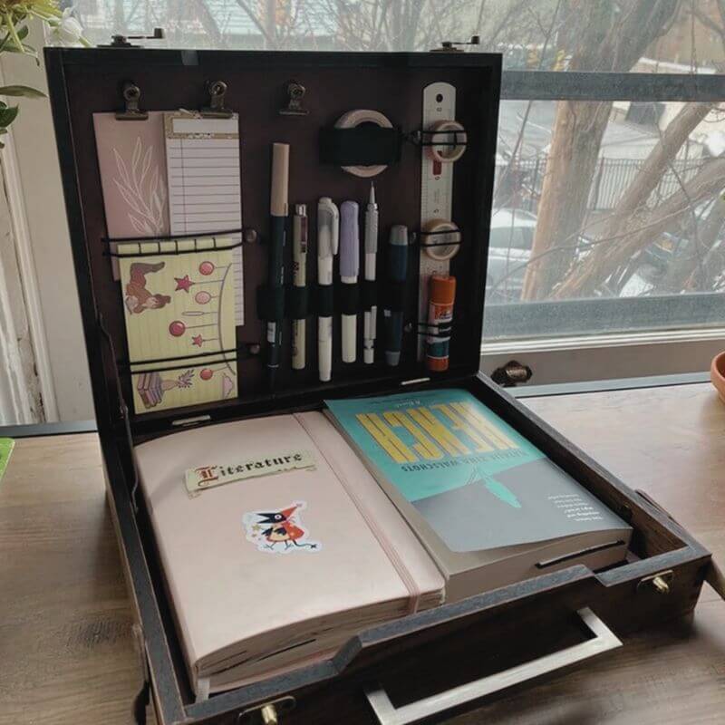 Work Wooden Writer’s Storage Bag | Portable Mindspace – by sophi
