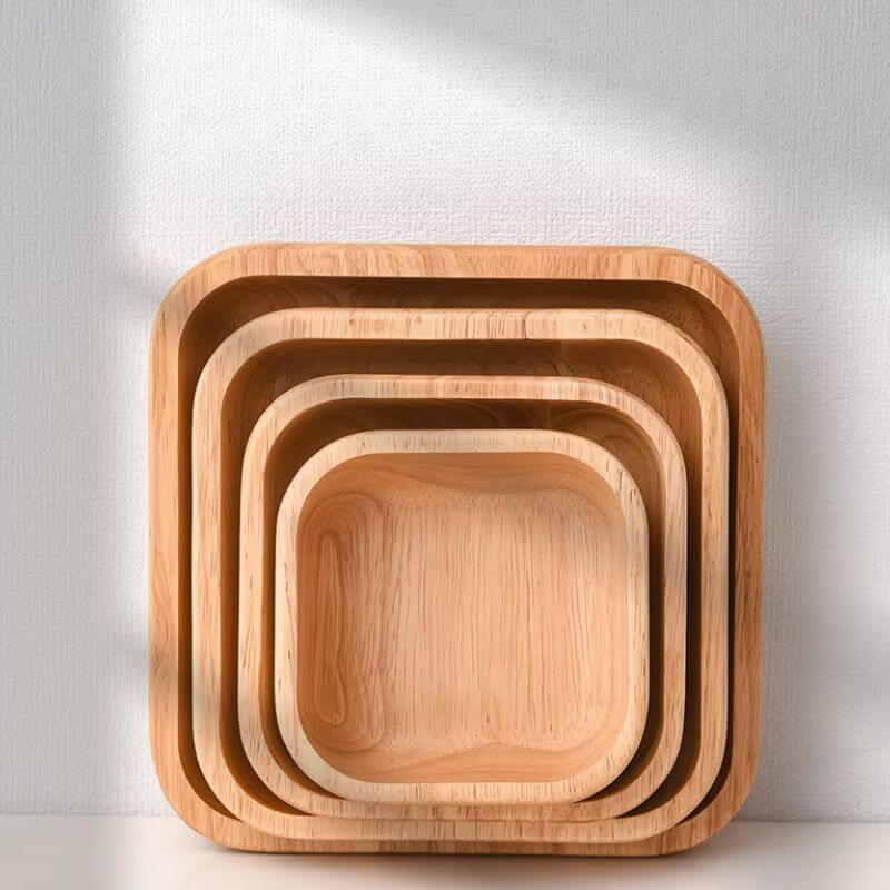 Satori Oak Wooden Square Bowl | Timeless Simplicity – by sophi
