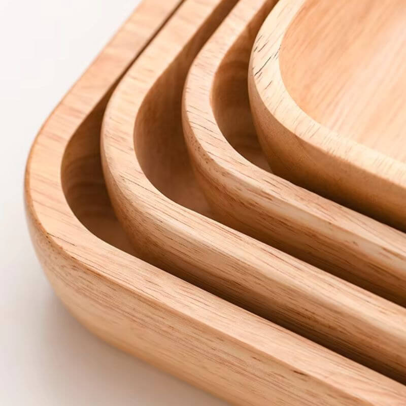 Satori Oak Wooden Square Bowl | Timeless Simplicity – by sophi