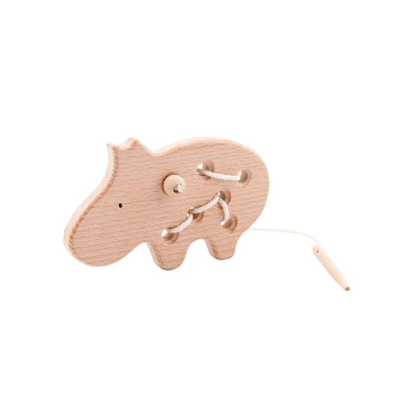 Artisan Montessori Lacing Toy | Handcrafted Focus