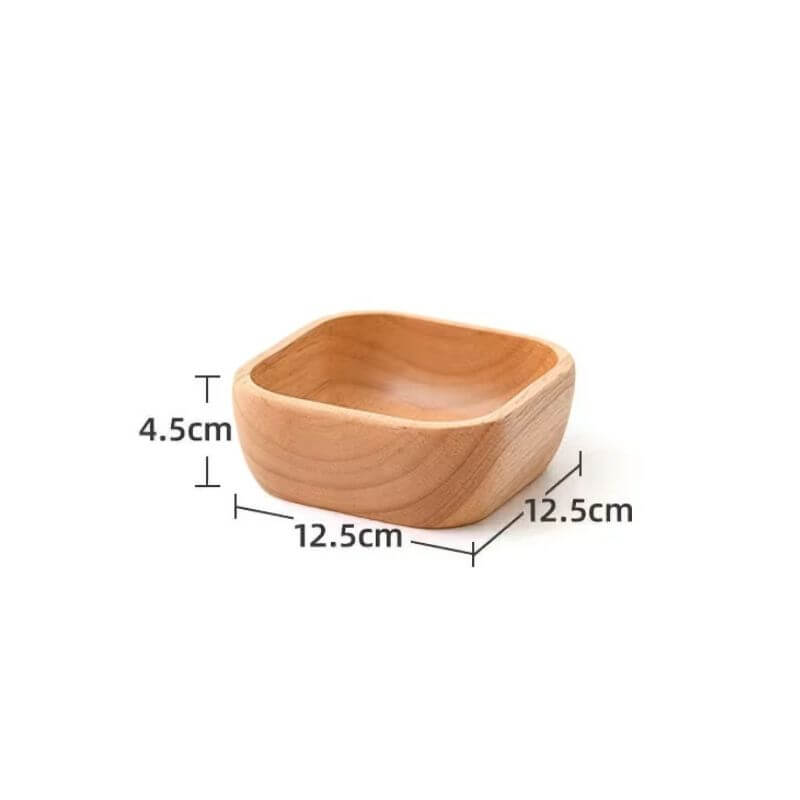 Satori Oak Wooden Square Bowl | Timeless Simplicity – by sophi