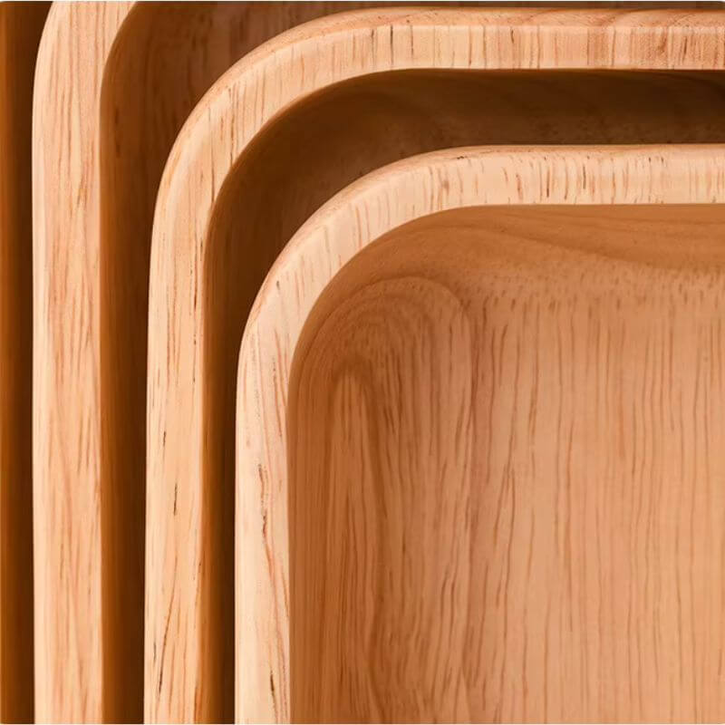 Satori Oak Wooden Square Bowl | Timeless Simplicity – by sophi