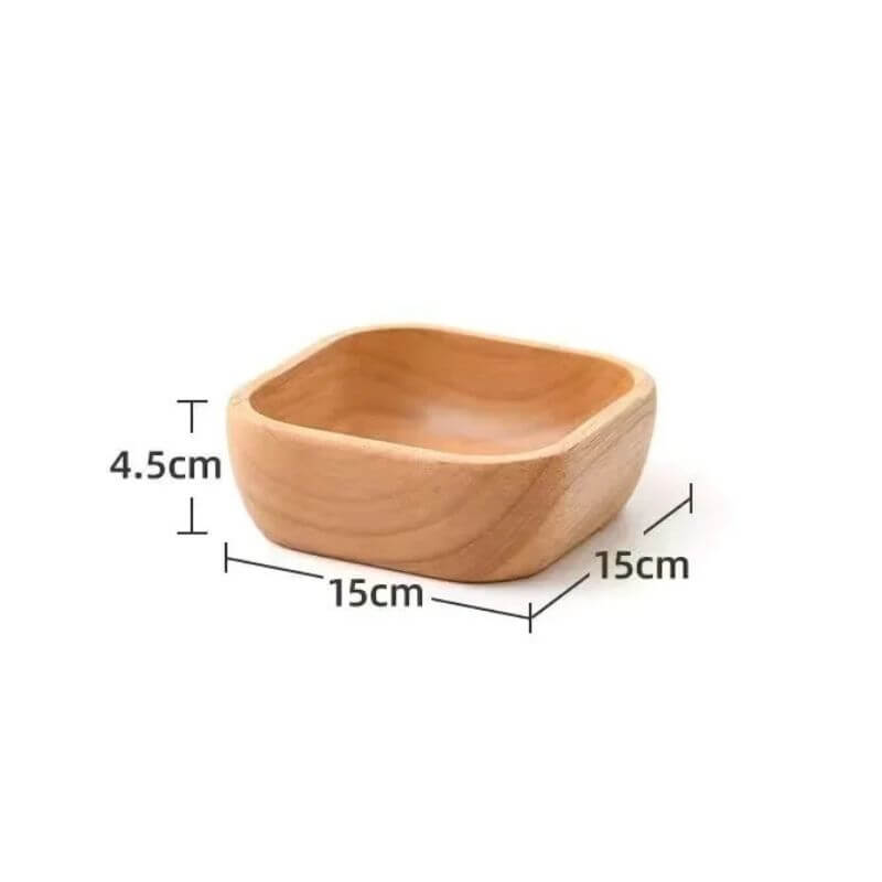 Satori Oak Wooden Square Bowl | Timeless Simplicity – by sophi
