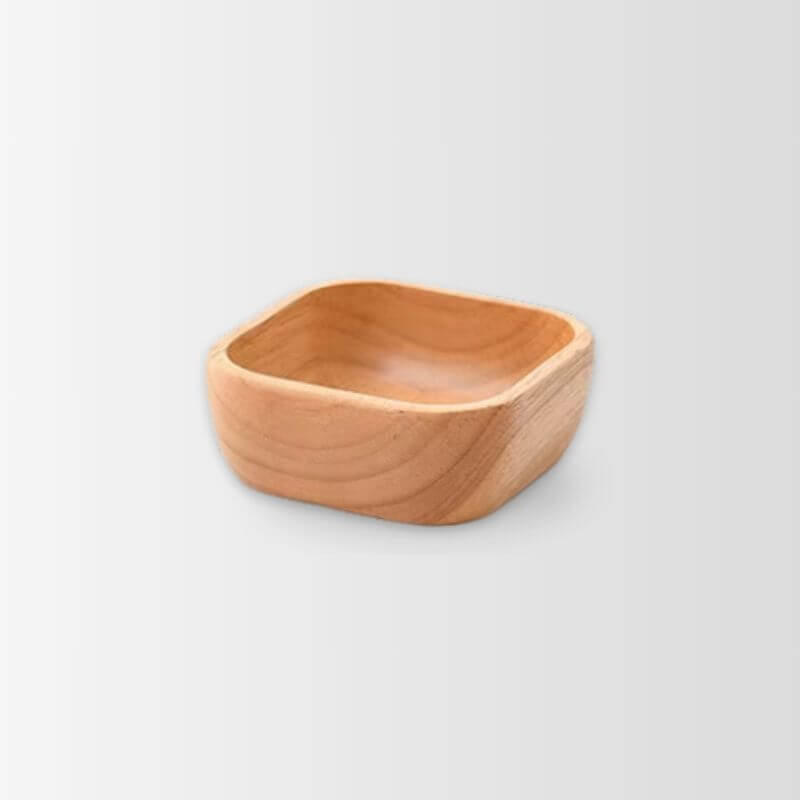 Satori Oak Wooden Square Bowl | Timeless Simplicity – by sophi