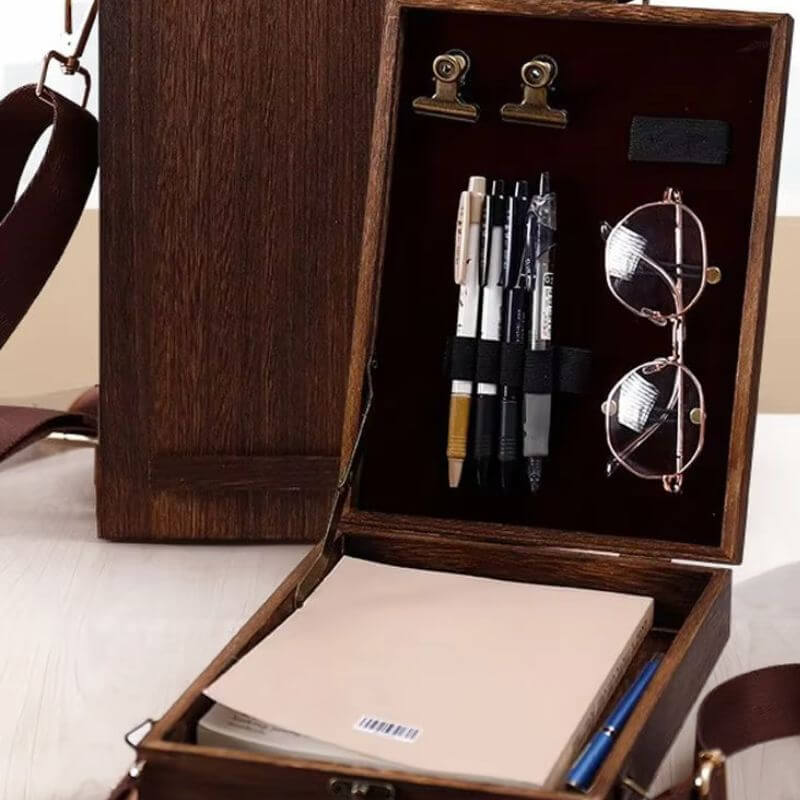 Work Wooden Writer’s Storage Bag | Portable Mindspace – by sophi