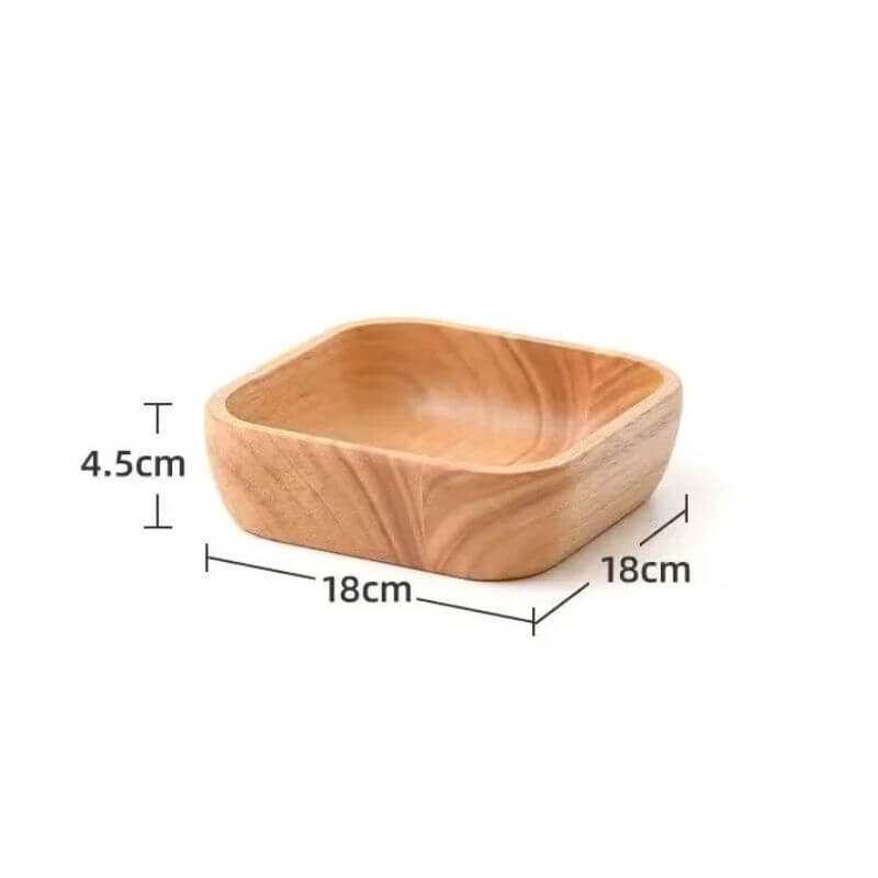 Satori Oak Wooden Square Bowl | Timeless Simplicity – by sophi