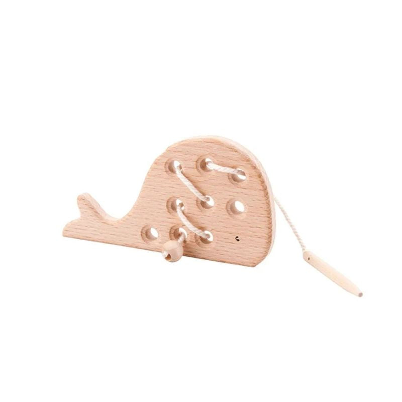 Artisan Montessori Lacing Toy | Handcrafted Focus