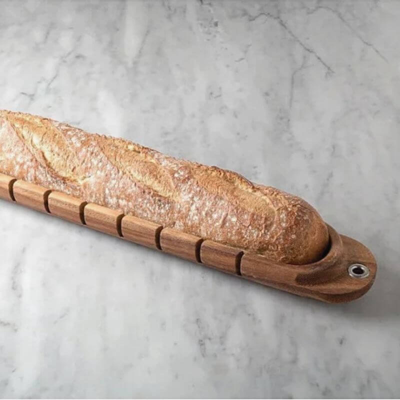 Essentials Acacia Baguette Slicer | Perfect Slice – by sophi