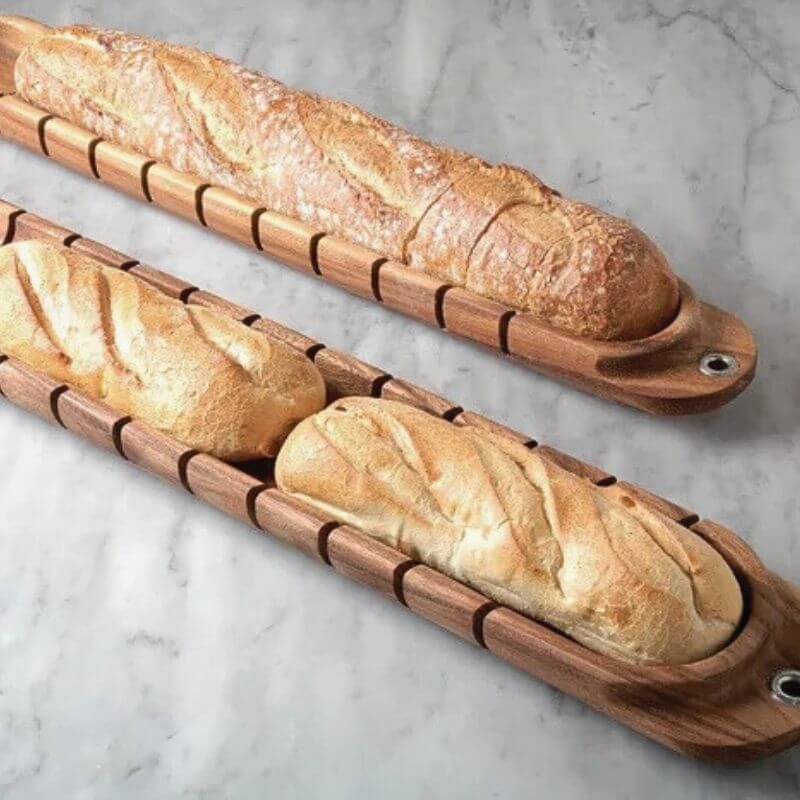 Essentials Acacia Baguette Slicer | Perfect Slice – by sophi