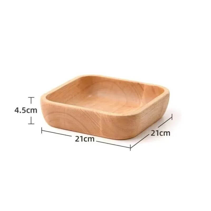 Satori Oak Wooden Square Bowl | Timeless Simplicity – by sophi