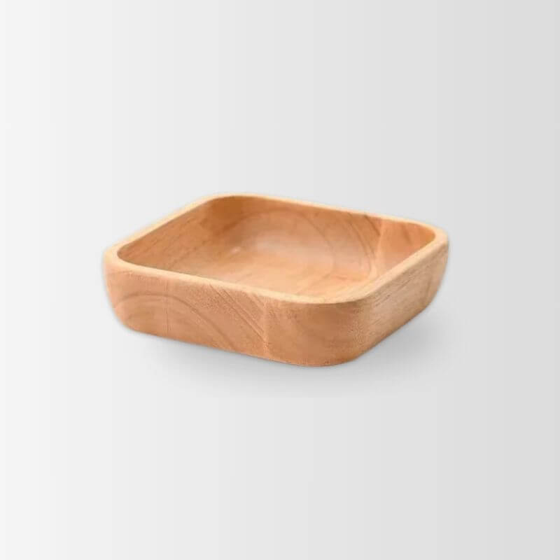 Satori Oak Wooden Square Bowl | Timeless Simplicity – by sophi