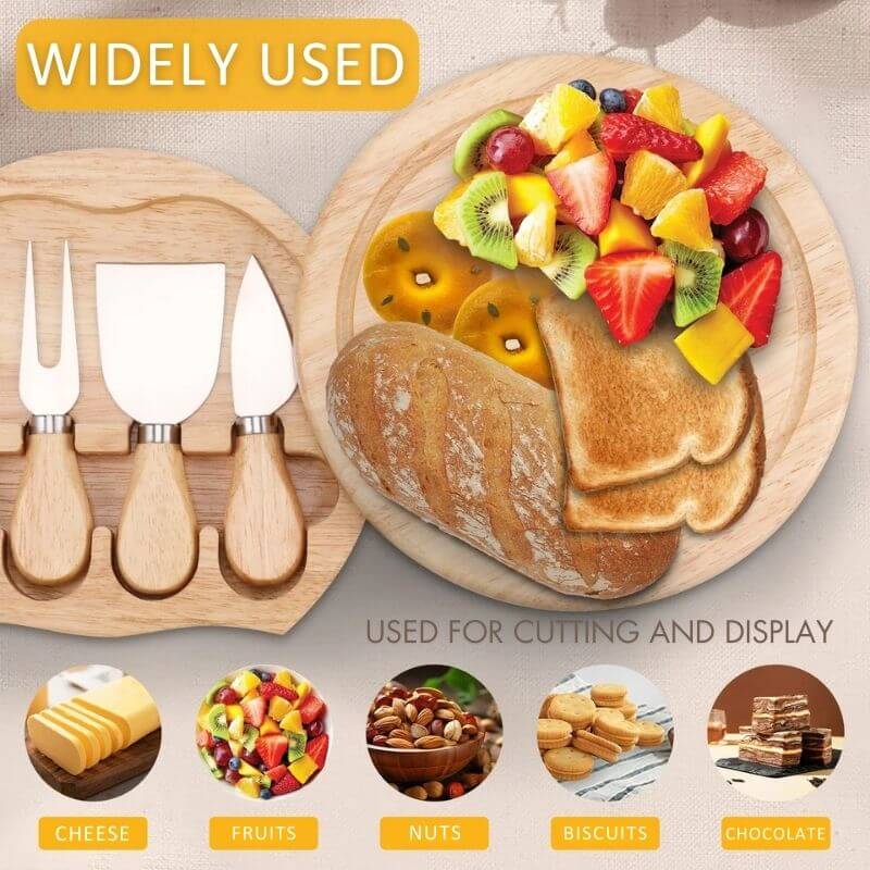 Nordic Wooden Cheese Board | Smart Serving Set – by sophi