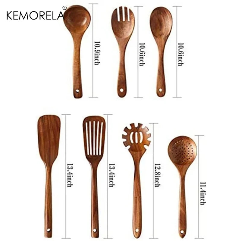 224 Essential Teak Cooking Utensils Set | Crafted for Everyday – by sophi