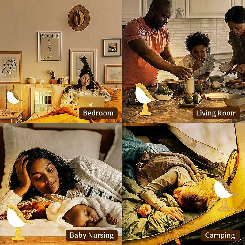 Haven Wooden LED Bedside Lamp | Soft Glow Companion – by sophi