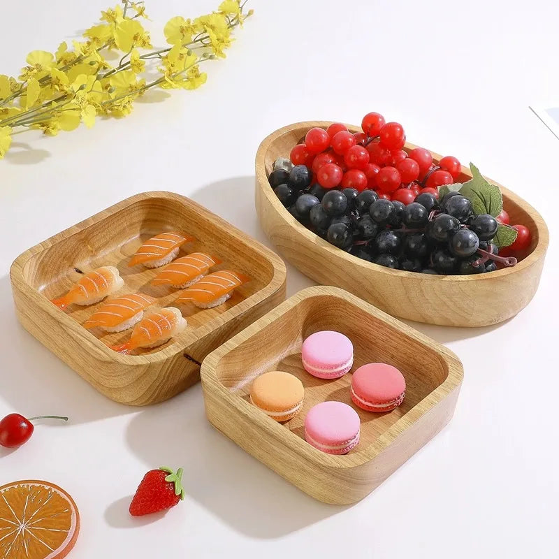 Satori Oak Wooden Square Bowl | Timeless Simplicity – by sophi