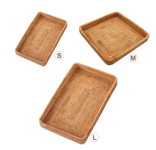 Haven Rattan Rectangular Tray | Crafted Warmth – by sophi