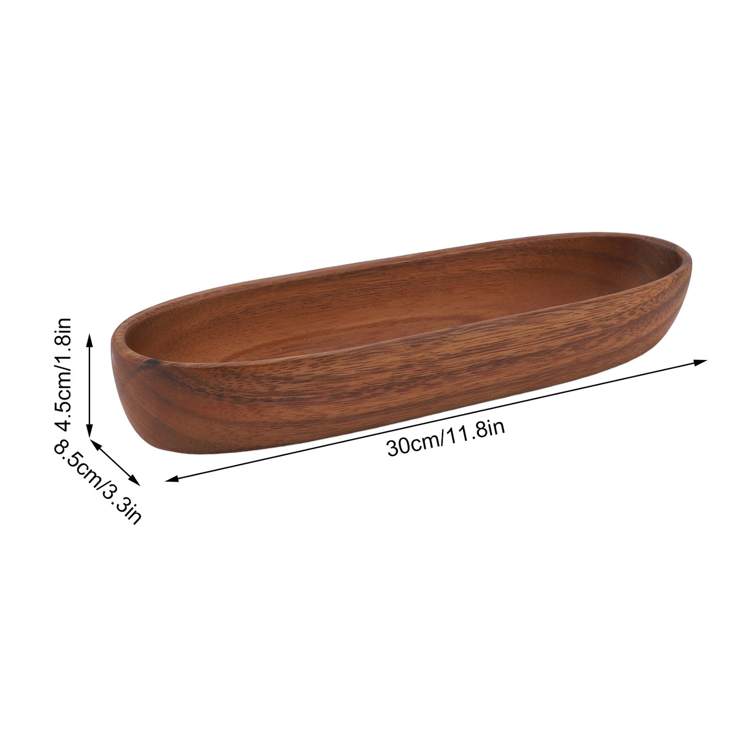 Elemental Boat-Shaped Wooden Bowl | Organic Harmony – by sophi
