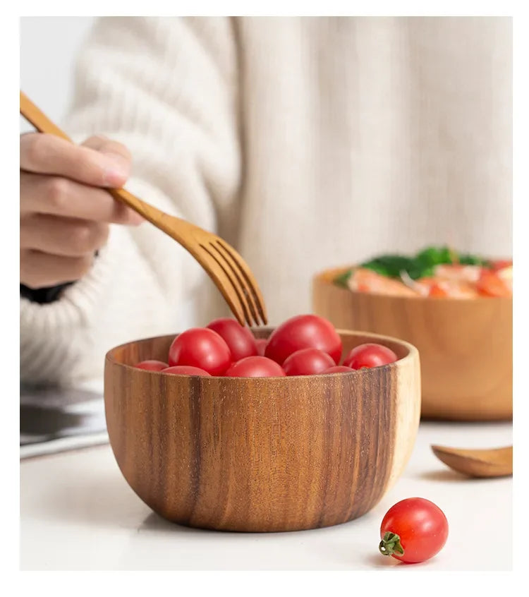 Elemental Acacia Wooden Bowl 11x6cm | Organic Balance – by sophi