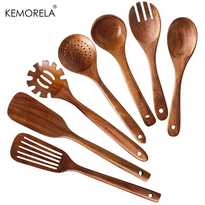 224 Essential Teak Cooking Utensils Set | Crafted for Everyday – by sophi