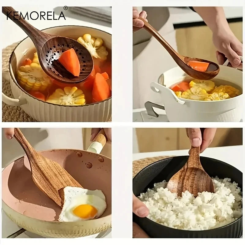 224 Essential Teak Cooking Utensils Set | Crafted for Everyday – by sophi