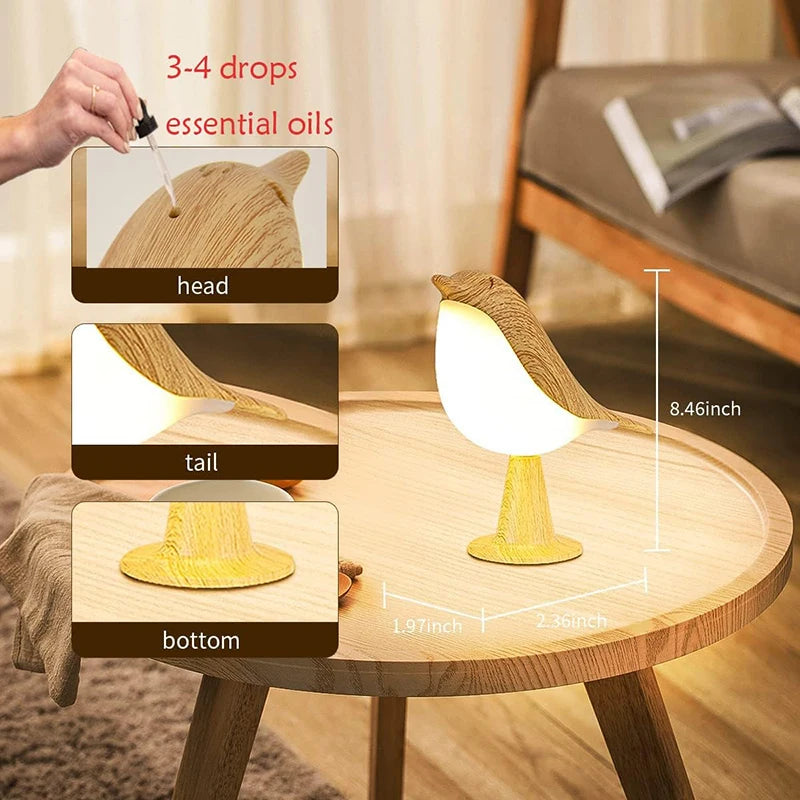 Haven Wooden LED Bedside Lamp | Soft Glow Companion – by sophi