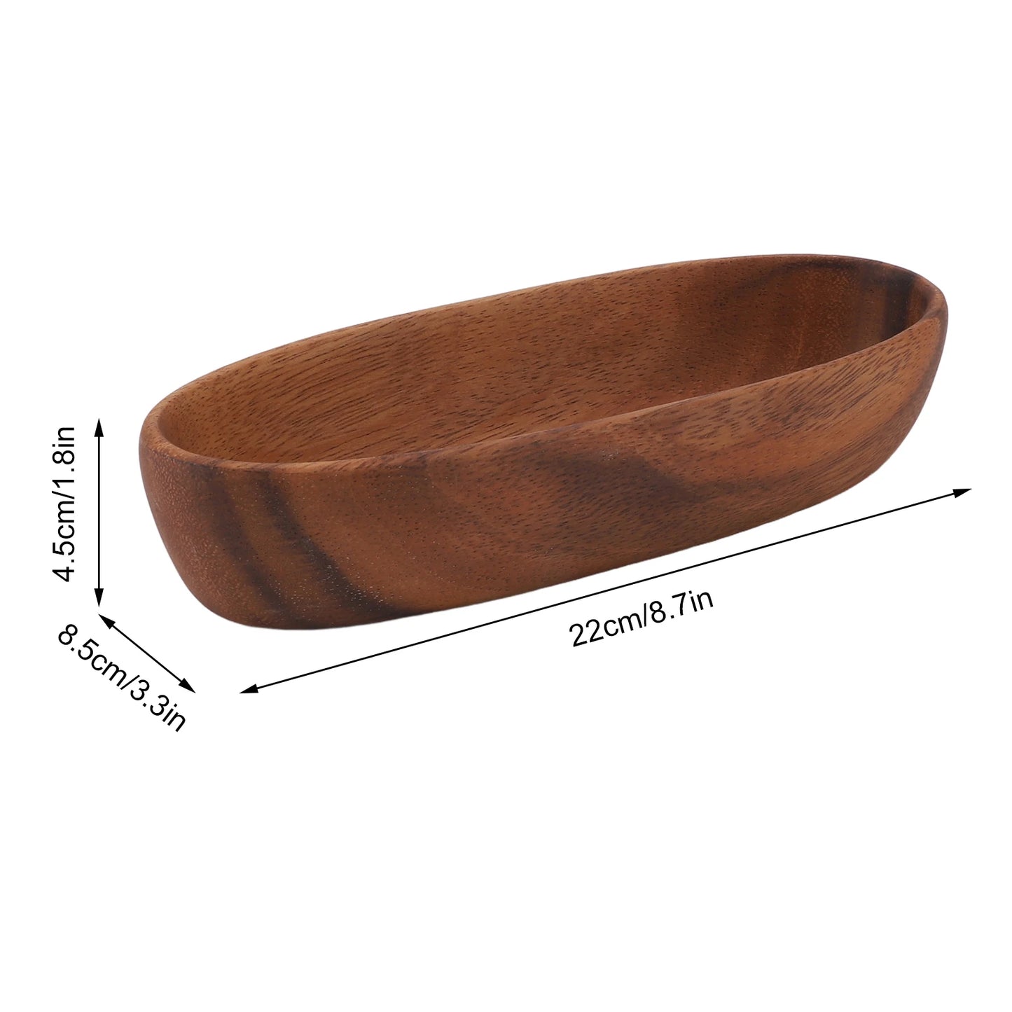 Elemental Boat-Shaped Wooden Bowl | Organic Harmony – by sophi