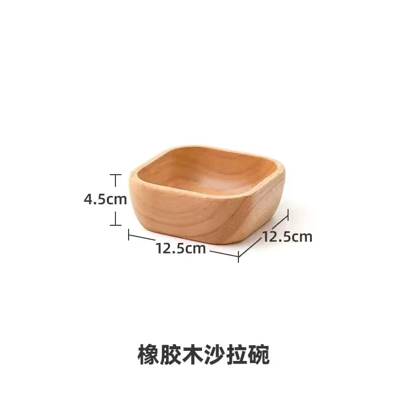 Satori Oak Wooden Square Bowl | Timeless Simplicity – by sophi