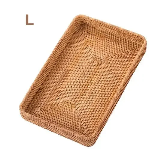 Haven Rattan Rectangular Tray | Crafted Warmth – by sophi