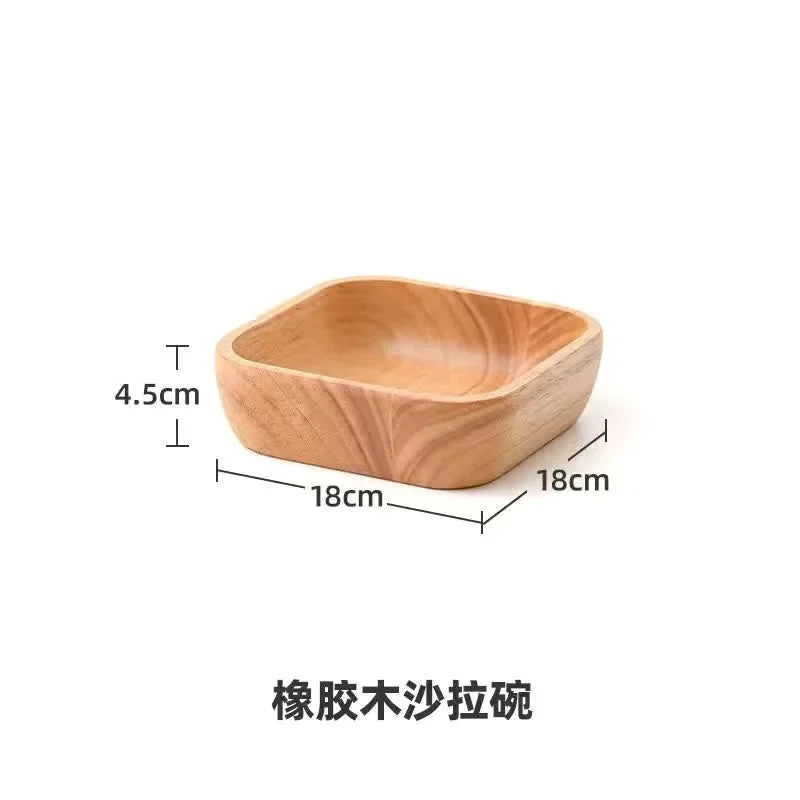 Satori Oak Wooden Square Bowl | Timeless Simplicity – by sophi