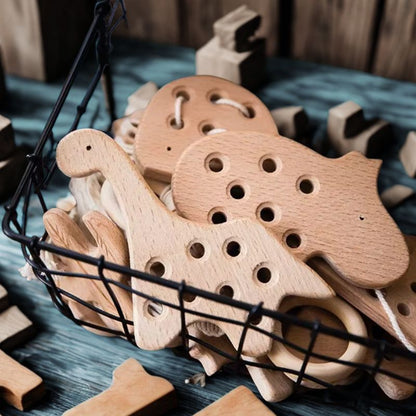 Artisan Montessori Lacing Toy | Handcrafted Focus – by sophi