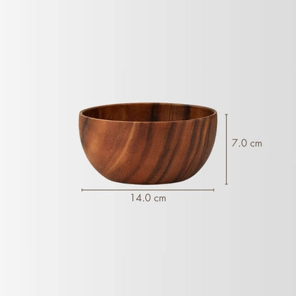Elemental Acacia Wooden Bowl 14x7cm | Organic Balance – by sophi