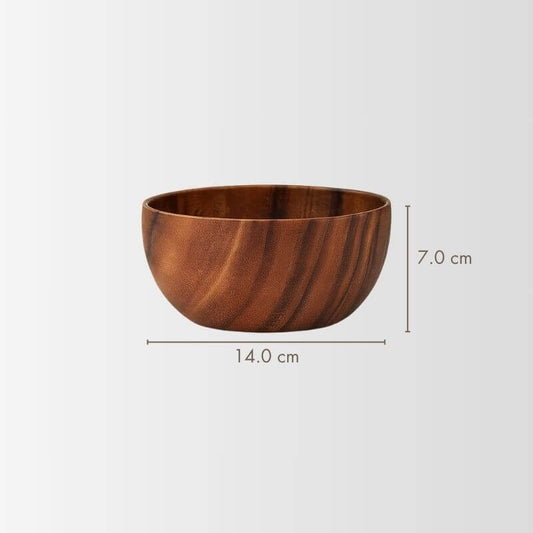Elemental Acacia Wooden Bowl 14x7cm | Organic Balance – by sophi