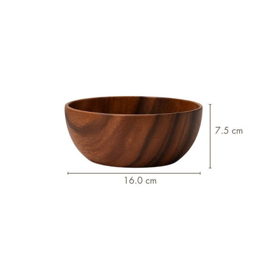 Elemental Acacia Wooden Bowl 16x7.5cm | Organic Balance – by sophi