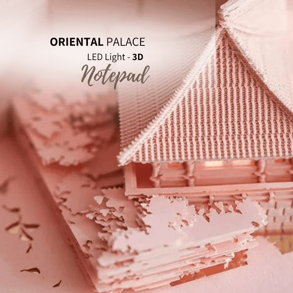 Oriental Palace - Led Light 3D Notepad - Stylish Memo Pad - SophiMarket