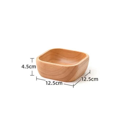 Satori Oak Wooden Square Bowl | Timeless Simplicity – by sophi