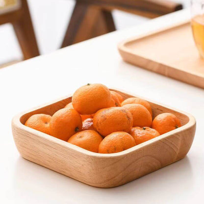 Satori Oak Wooden Square Bowl | Timeless Simplicity – by sophi