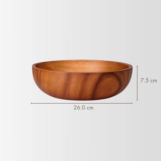 Elemental Acacia Wooden Bowl 26x7.5cm | Organic Balance – by sophi
