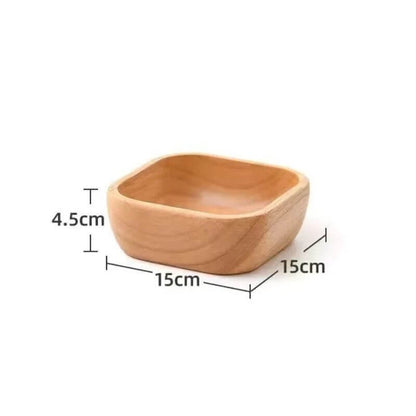Satori Oak Wooden Square Bowl | Timeless Simplicity – by sophi
