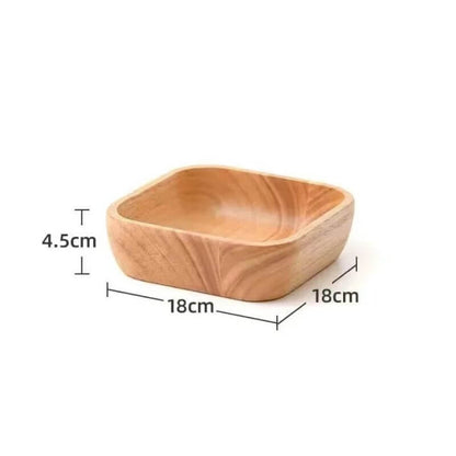Satori Oak Wooden Square Bowl | Timeless Simplicity – by sophi
