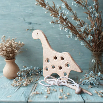 Artisan Montessori Lacing Toy | Handcrafted Focus – by sophi