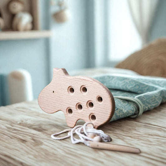 Artisan Montessori Lacing Toy | Handcrafted Focus – by sophi