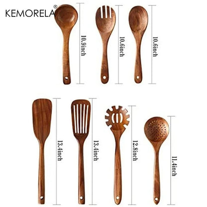 224 Essential Teak Cooking Utensils Set | Crafted for Everyday – by sophi