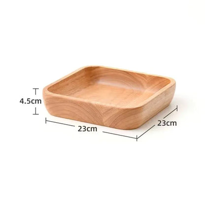 Satori Oak Wooden Square Bowl | Timeless Simplicity – by sophi