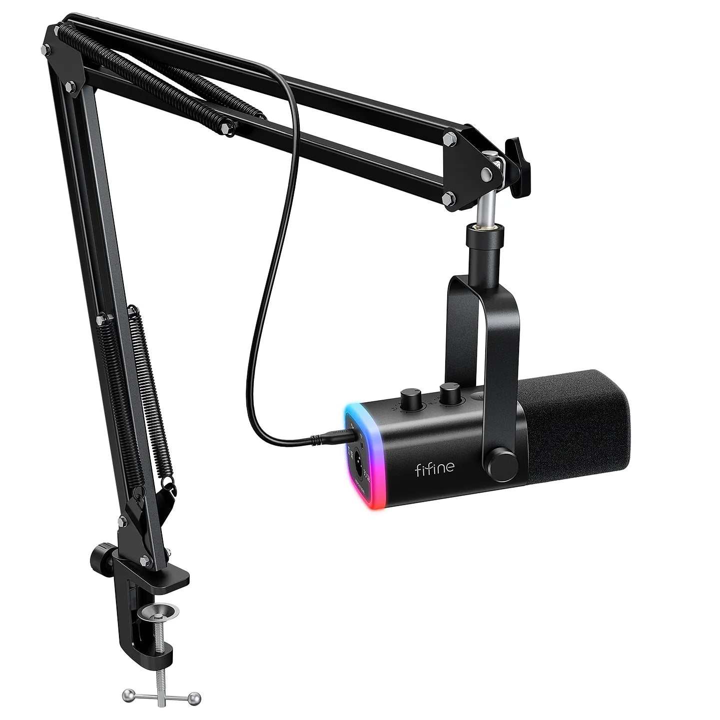 40953071501394|40953071534162, XLRMic,  WhiteColor,  VoiceRecording,  USBMic,  SoundQuality,  RGBLighting,  RGBLight,  MuteFunction,  MuteButton,  MusicProduction,  MicStand,  microphone,  MicBoomArm,  HomeStudio,  HighQuality,  headset,  HeadphoneJack,  GreatValue,  GameStreaming,  GameBroadcast,  FIFINE,  DynamicMic,  ContentCreator,  Cardioid,  AudioInterface,  AM8T, FIFINE AM8T XLR/USB Gaming Microphone Kit